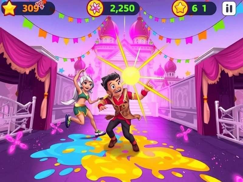 Sparkling Holi Dash Game Screenshot
